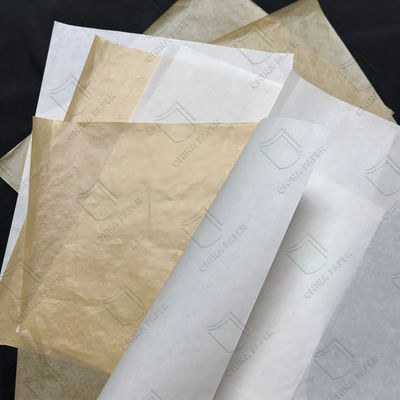 سعر جيد الورق المقاوم للشحوم الخالي من الفلور المخصص للتعبئة الغذائية 30gsm 40gsm 50gsm 60gsm الانترنت